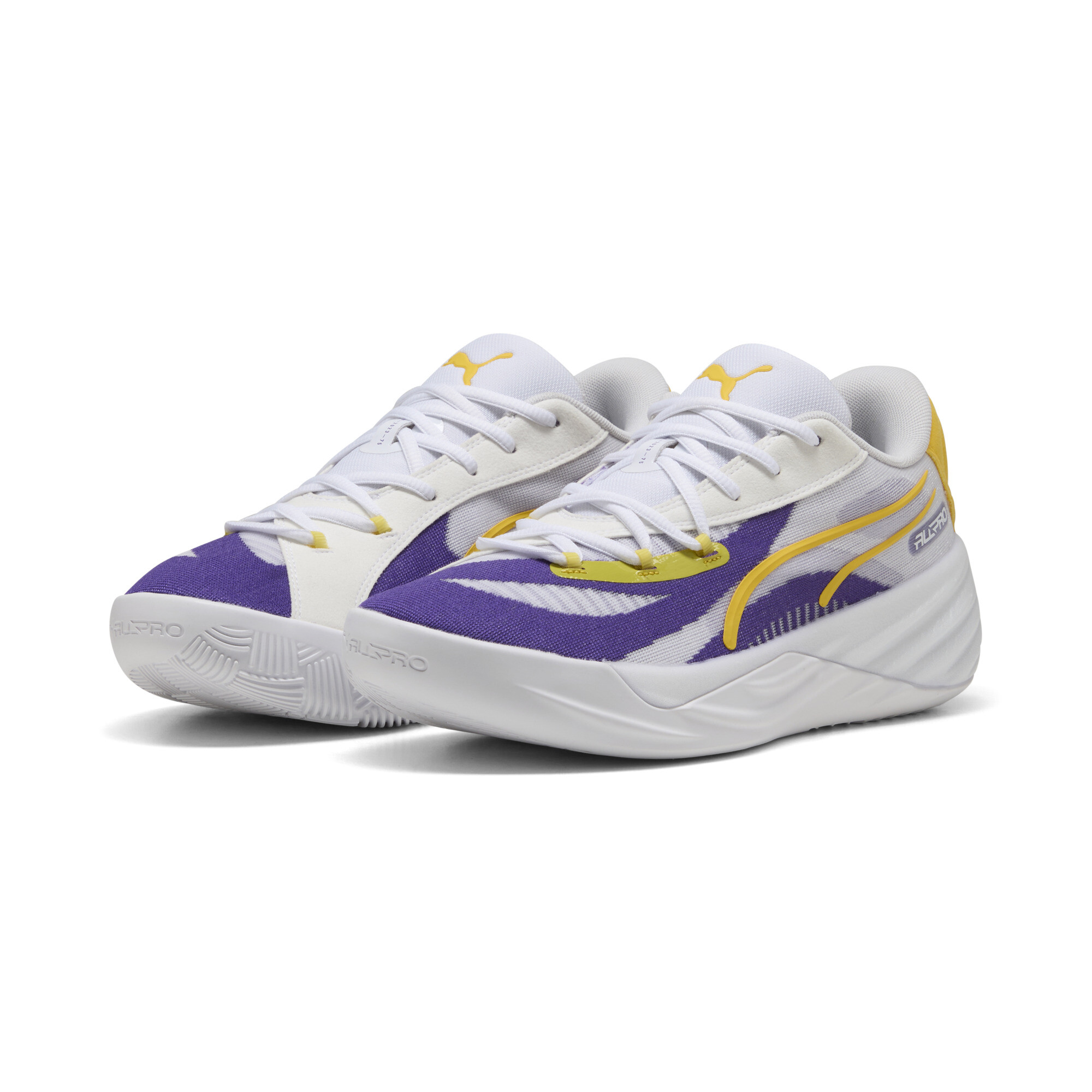 PUMA All-Pro NITROâ¢ LA unisex basketbalschoenen, Geel, Maat 37,5 thumbnail 6