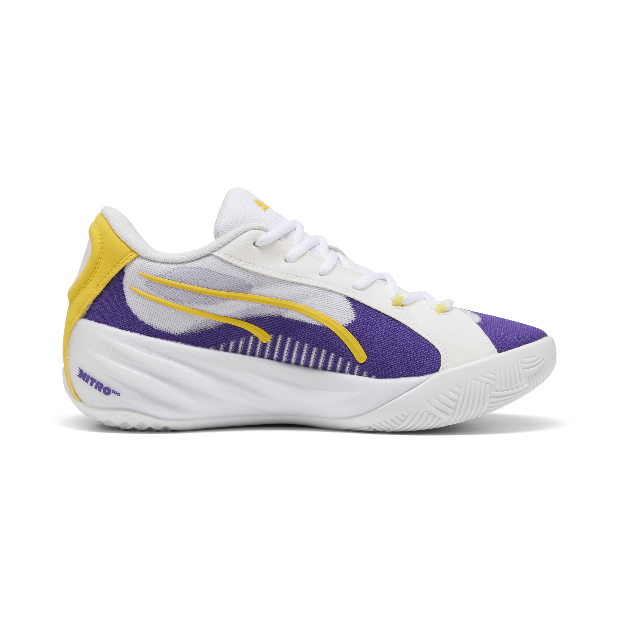 PUMA All-Pro NITROâ¢ LA unisex basketbalschoenen, Geel, Maat 37,5 thumbnail 3