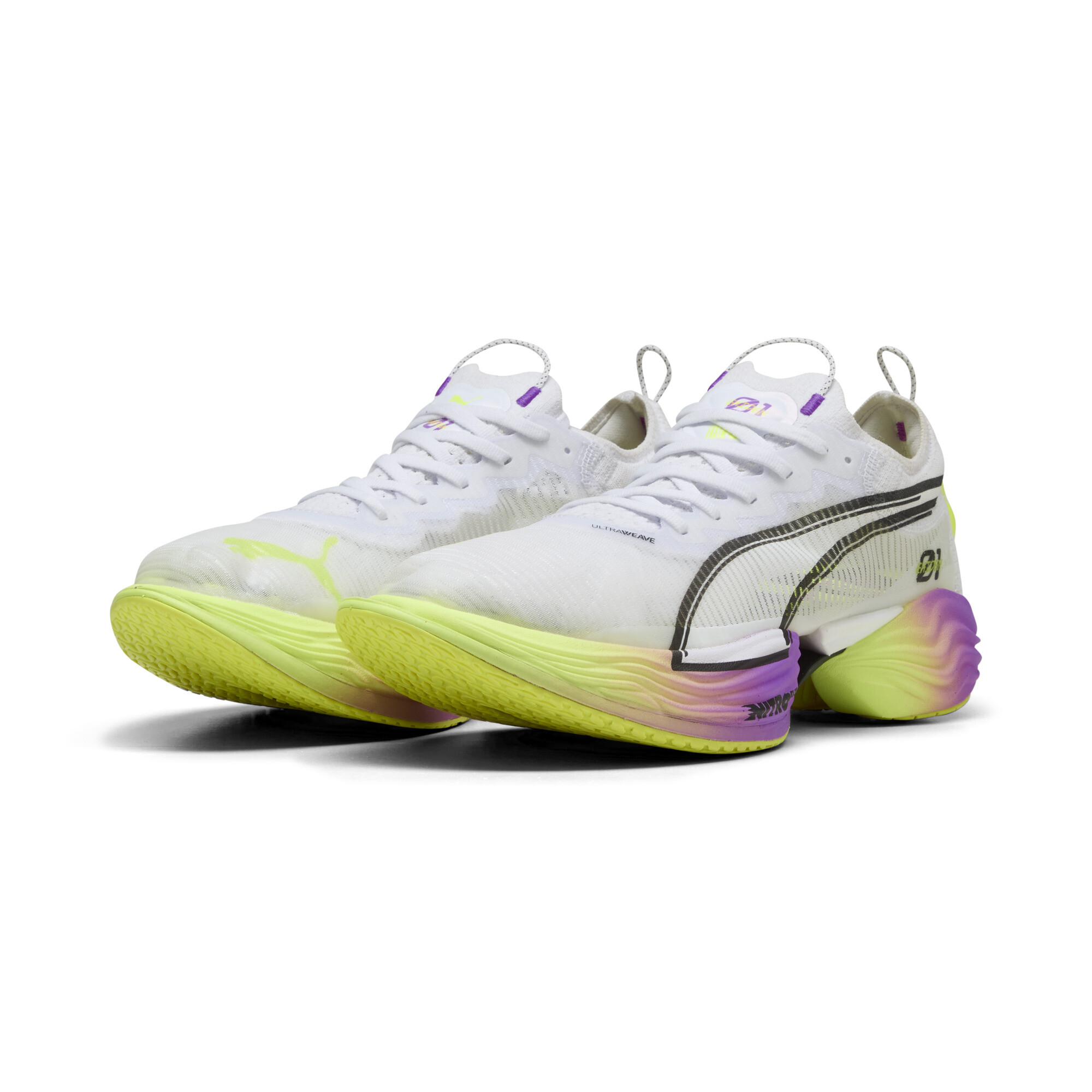Puma FAST-R NITRO™ Elite 2 Ekiden Glow Laufschuhe Herren | White/Pure Magenta/Yellow Alert | Größe: 42