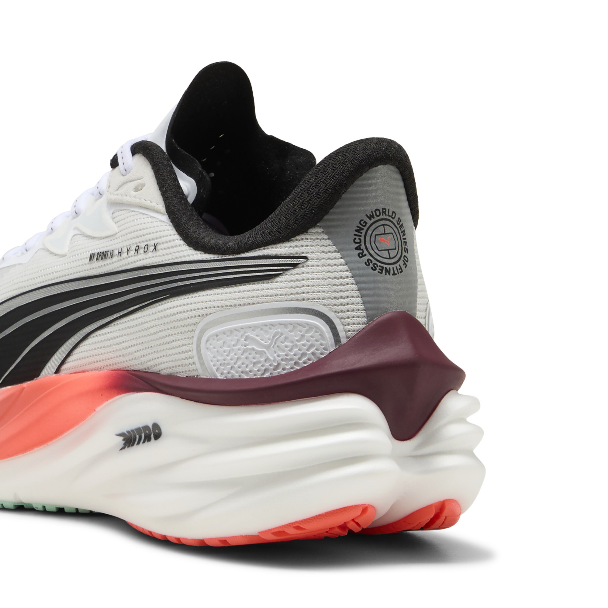 PUMA x HYROX Velocity NITROâ¢ 4 hardloopschoenen voor Heren, Rood/Wit, Maat 42 thumbnail 5