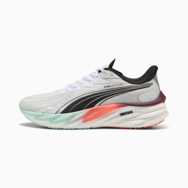 PUMA x HYROX Velocity NITRO™ 4 Running Shoes Men, PUMA White-Mint Melt-Glowing Red, large-ZAF