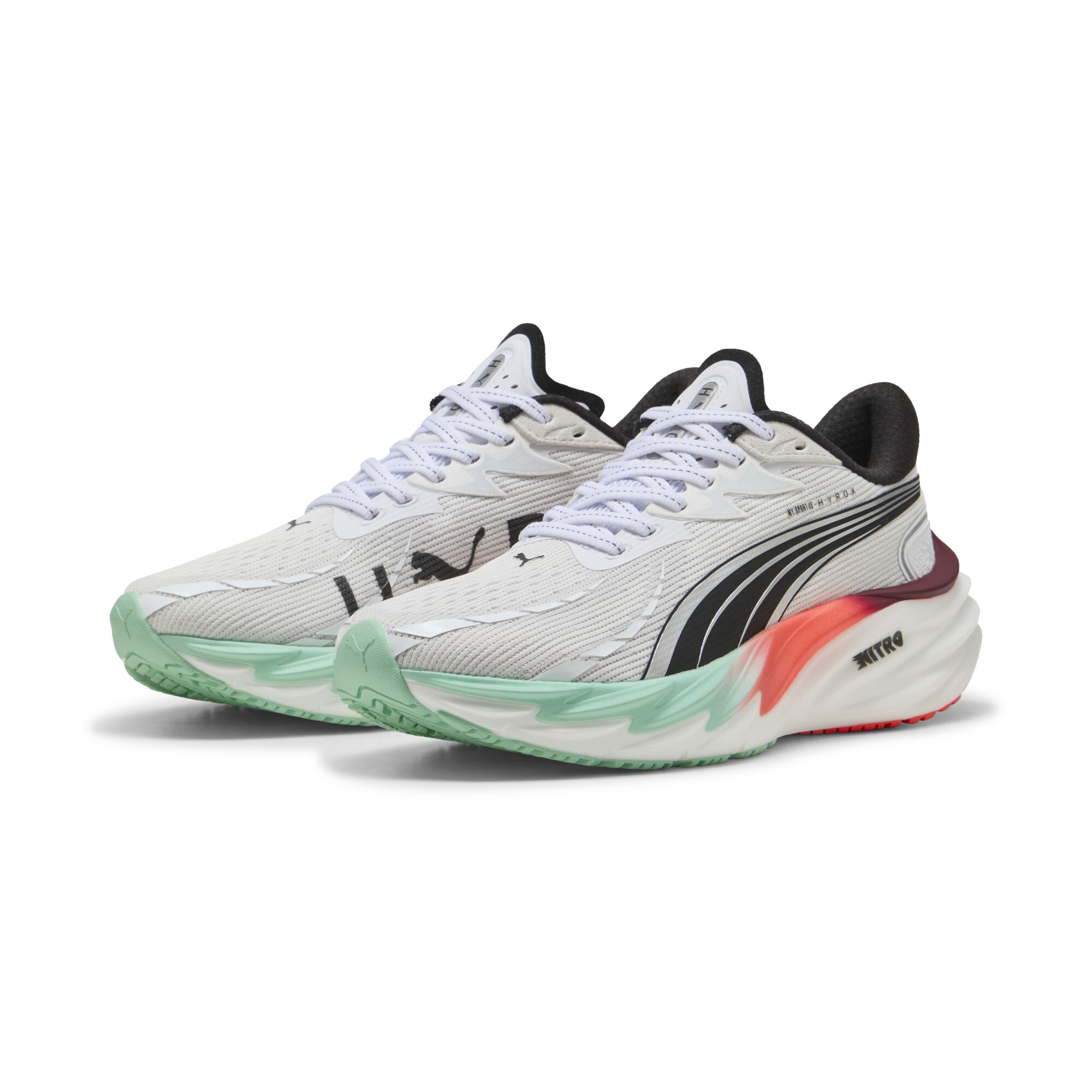 PUMA x HYROX Velocity NITROâ¢ 4 hardloopschoenen voor Dames, Rood/Wit, Maat 36 thumbnail 6