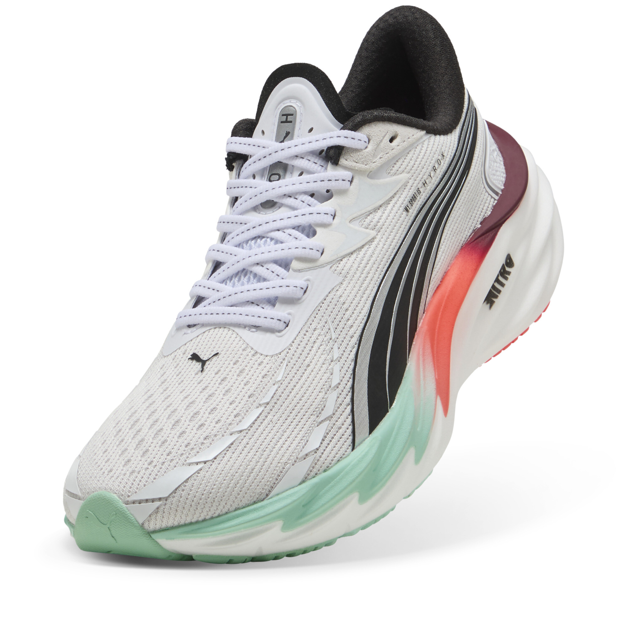 PUMA x HYROX Velocity NITROâ¢ 4 hardloopschoenen voor Dames, Rood/Wit, Maat 36 thumbnail 2