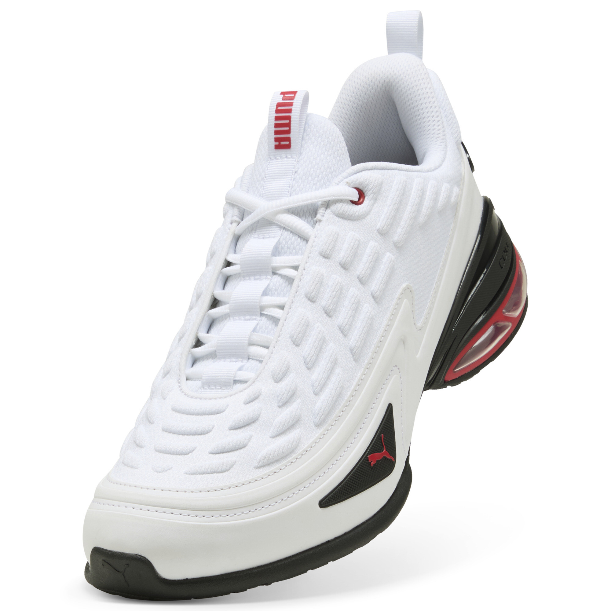 PUMA Meza uniseks sneakers, Zwart/Rood/Wit, Maat 35,5 thumbnail 2