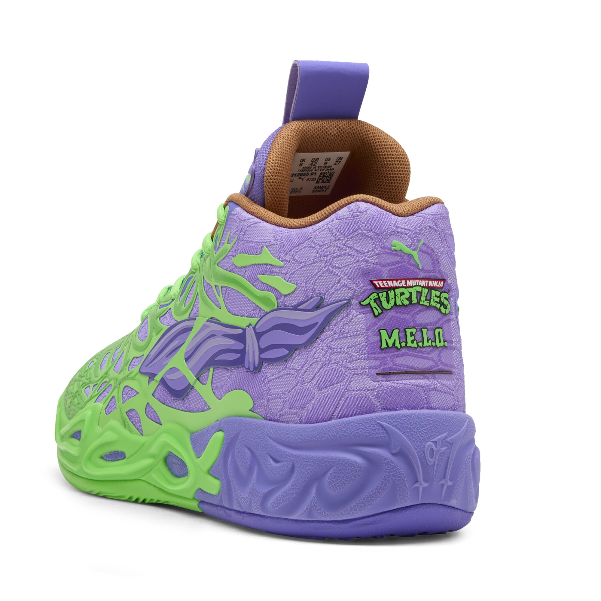 PUMA HOOPS x TMNT MB.04 RD uniseks basketbalschoenen, Groen/Rood, Maat 46 thumbnail 6
