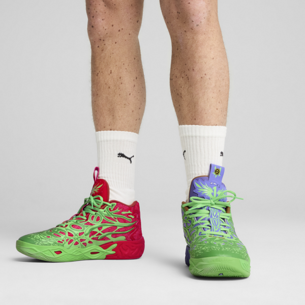 Tenis PUMA x TORTUGAS NINJA Suede XL, Fluro Green Pes-PUMA Red-Dark Amethyst, large-MEX