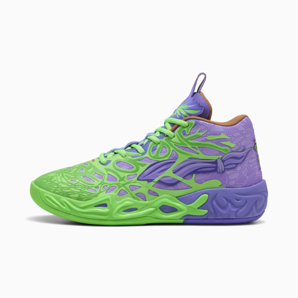 Tenis PUMA x TORTUGAS NINJA Suede XL, Fluro Green Pes-PUMA Red-Dark Amethyst, large-MEX
