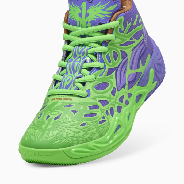 PUMA HOOPS x TMNT MB.04 RD Basketball Shoes Youth, Fluro Green Pes-PUMA Red-Dark Amethyst, large-ZAF