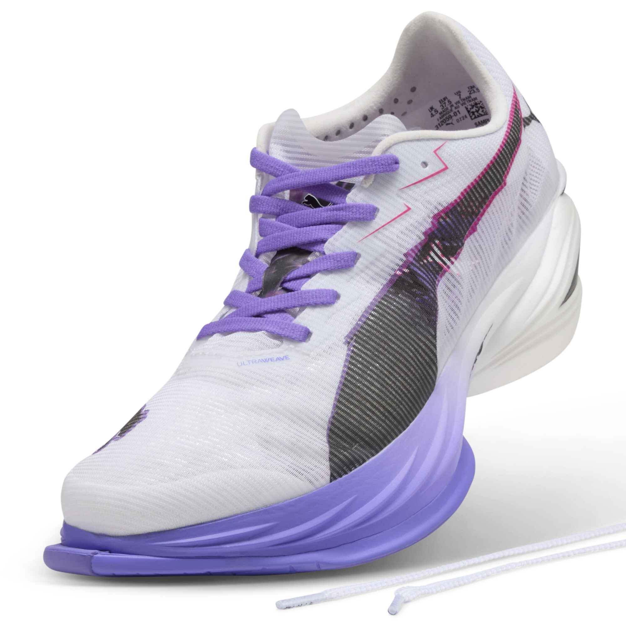PUMA FAST-R3 DIGITOKYO hardloopschoenen voor Dames, Zwart/Wit, Maat 40 thumbnail 2