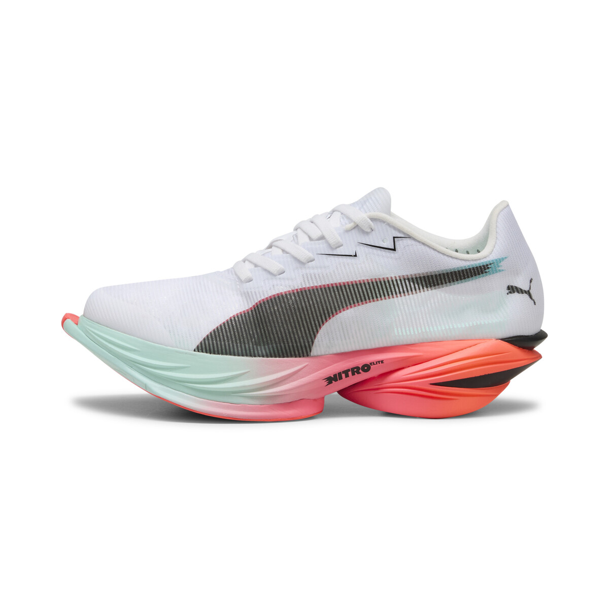 FAST-R NITRO™ Elite 3 Running Shoes Women in White/Glowing Red Mint Melt by PUMA, UK 4
