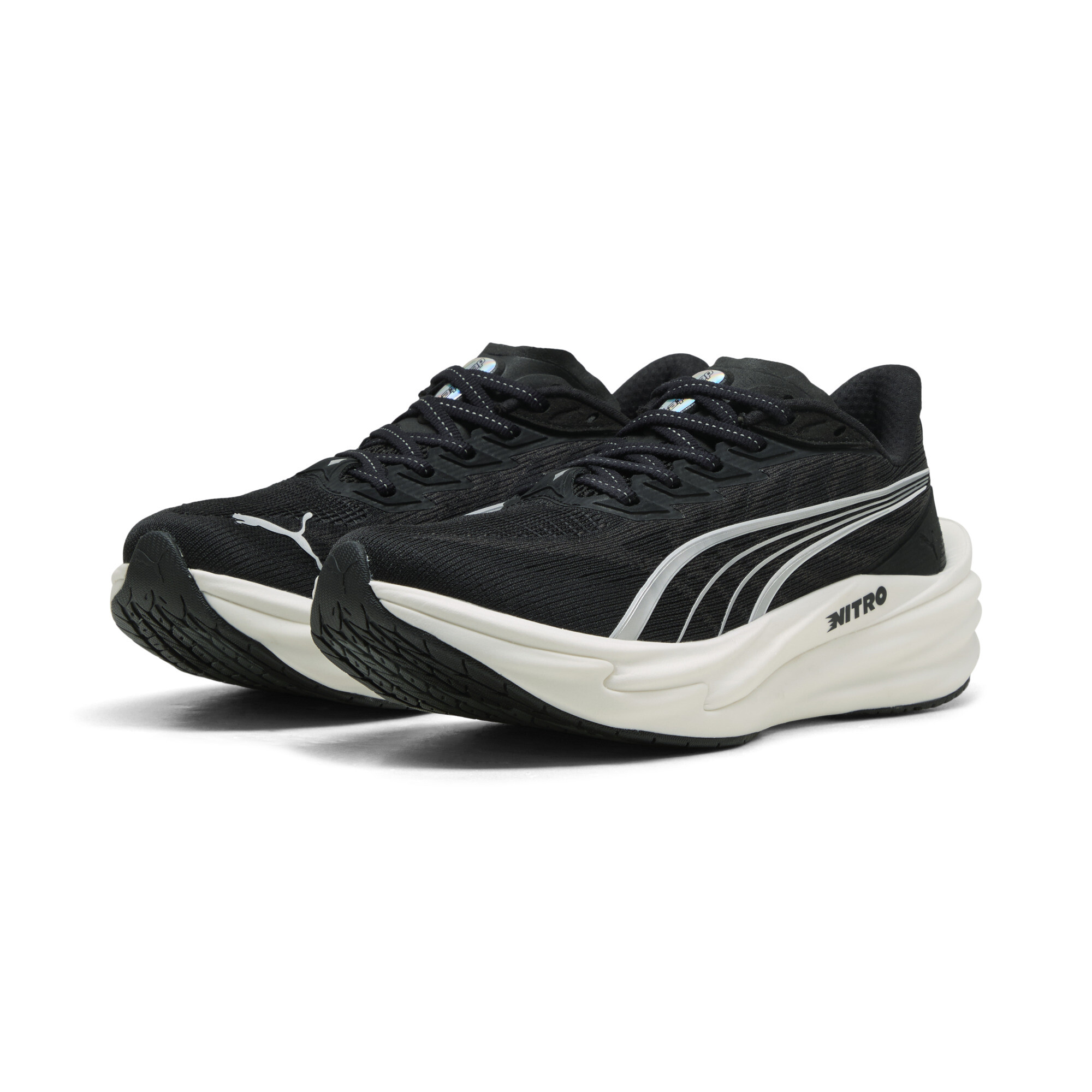 PUMA Deviate NITRO™ 4 hardloopschoenen voor Dames, Zwart/Wit/Zilver, Maat 42 thumbnail 6