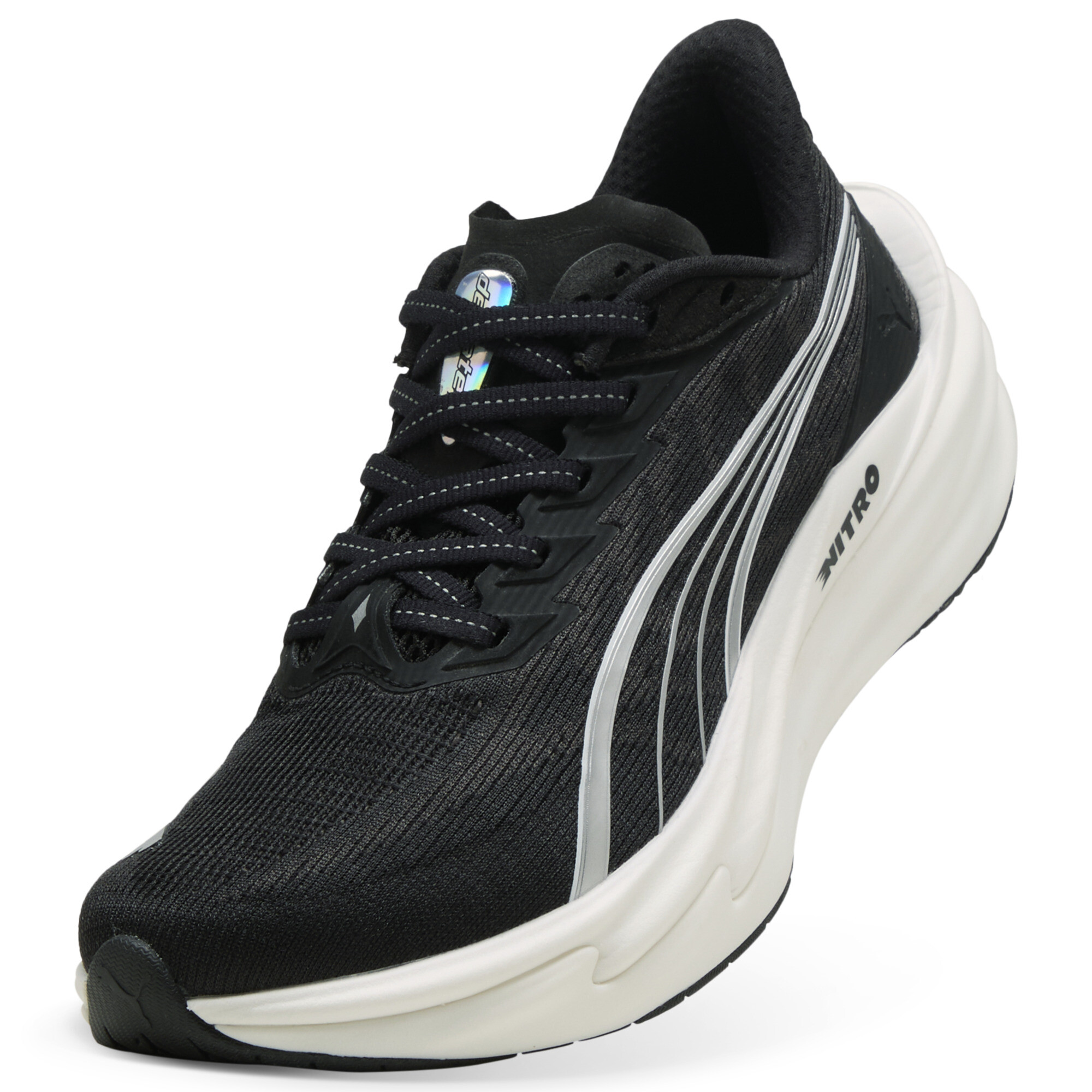 PUMA Deviate NITRO™ 4 hardloopschoenen voor Dames, Zwart/Wit/Zilver, Maat 42 thumbnail 2