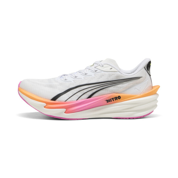 Zapatillas de running PUMA Deviate NITRO™ 4 para Mujer En Blanco/Poison Rosa/Glowing Rojo