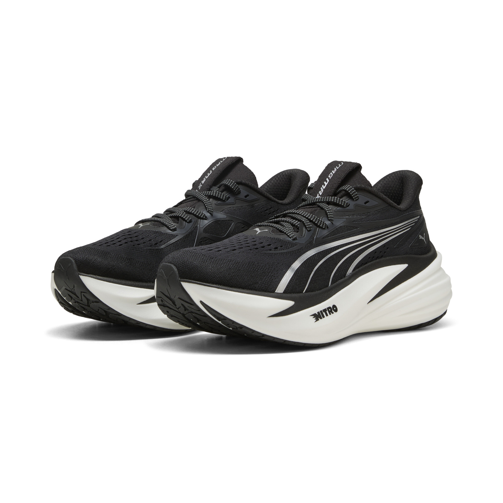 PUMA MagMax NITROâ¢ 2 hardloopschoenen voor Heren, Zwart/Wit, Maat 40,5 thumbnail 6