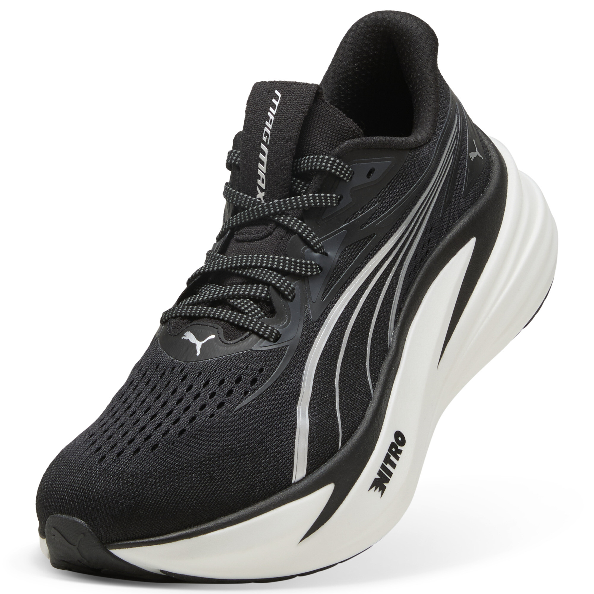 PUMA MagMax NITROâ¢ 2 hardloopschoenen voor Heren, Zwart/Wit, Maat 40,5 thumbnail 2