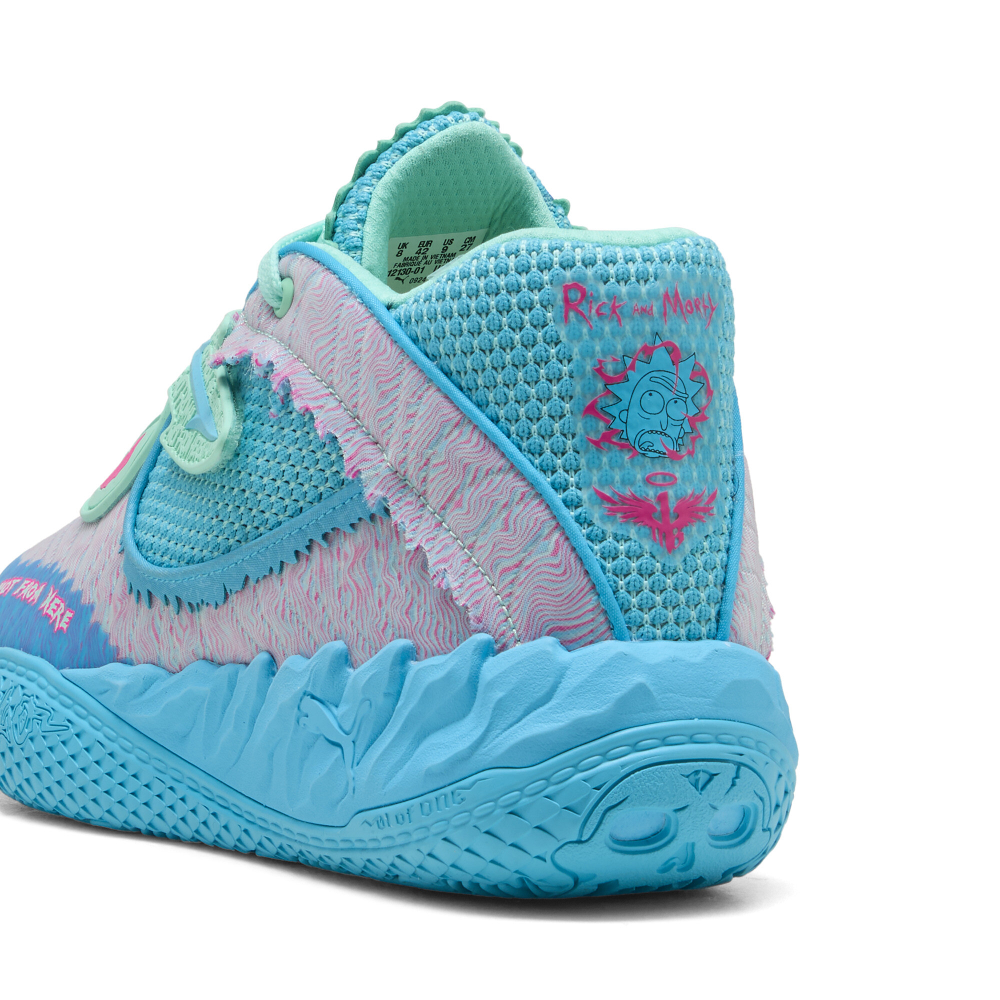 PUMA x RICK AND MORTY MB.05 basketbalschoenen uniseks, Oranje, Maat 52 thumbnail 6