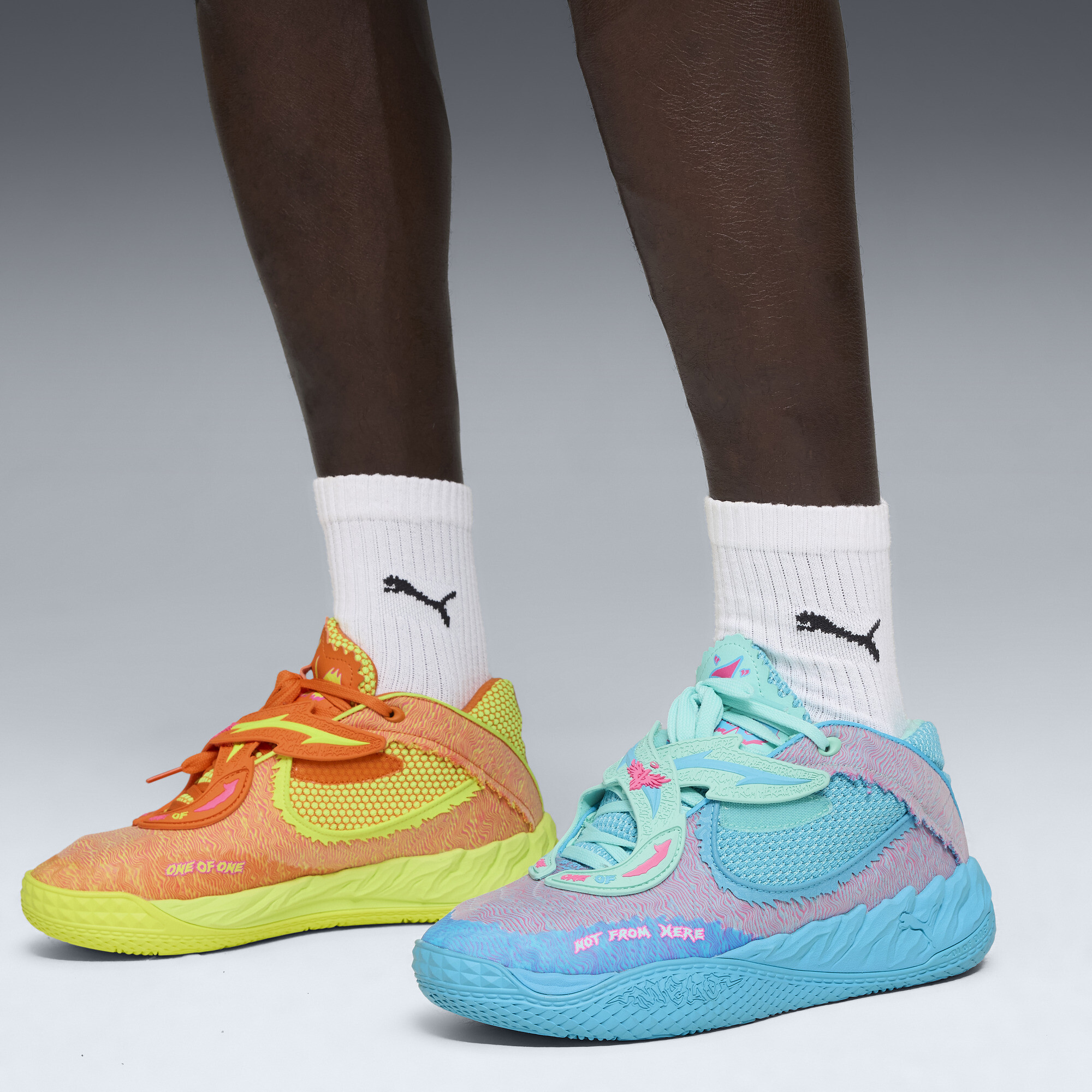 PUMA x RICK AND MORTY MB.05 basketbalschoenen uniseks, Oranje, Maat 52 thumbnail 9