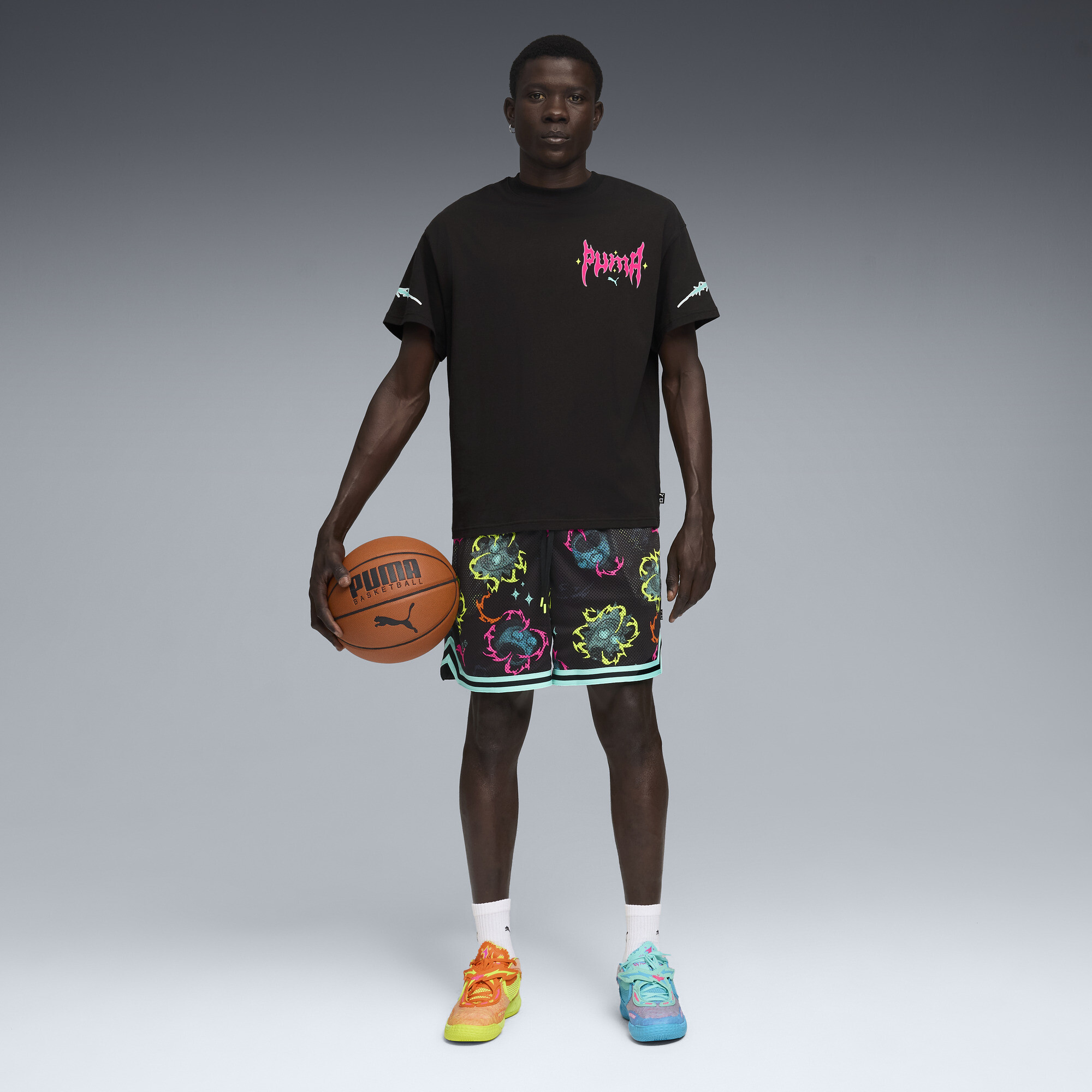 PUMA x RICK AND MORTY MB.05 basketbalschoenen uniseks, Oranje, Maat 52 thumbnail 8