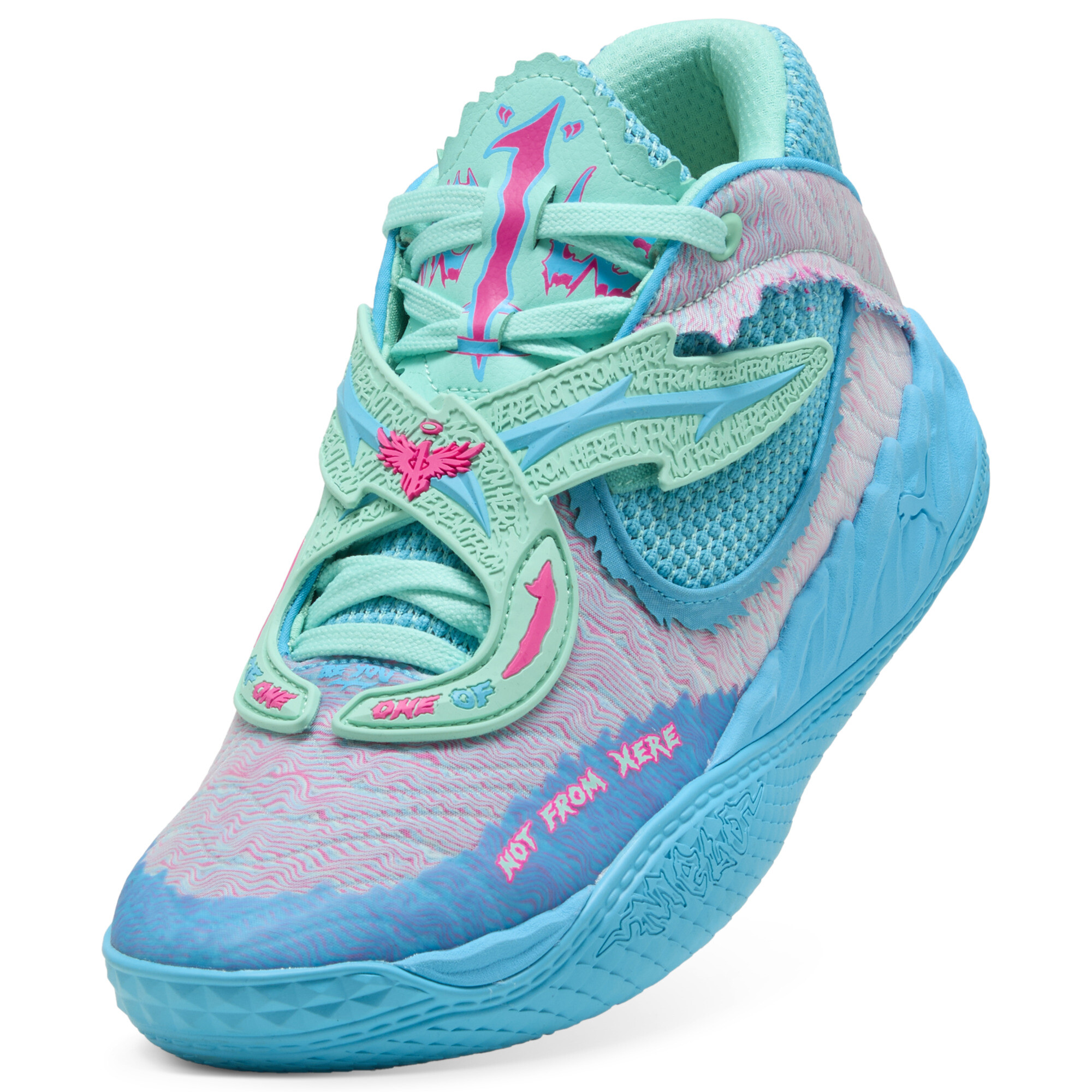 PUMA x RICK AND MORTY MB.05 basketbalschoenen uniseks, Oranje, Maat 52 thumbnail 3