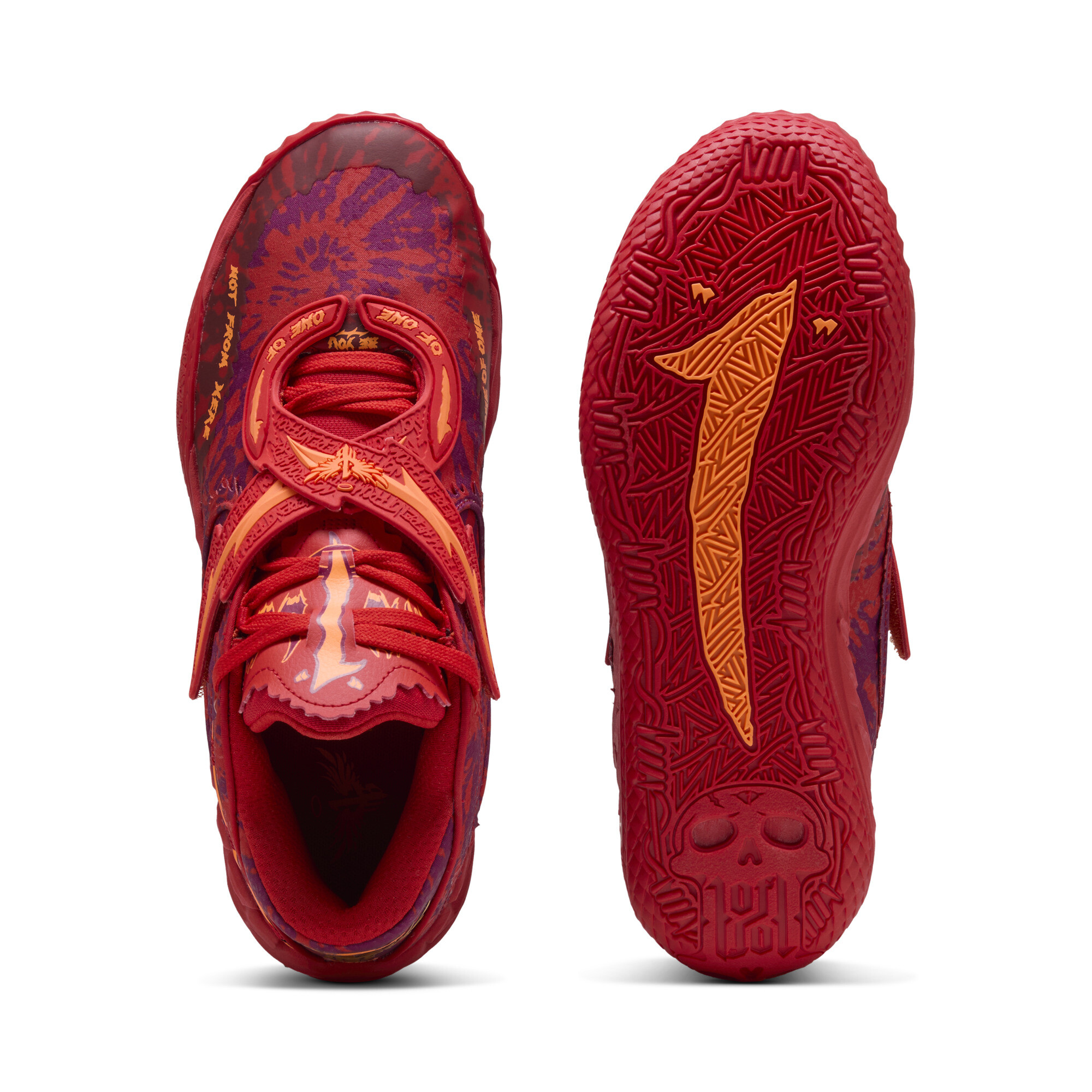 PUMA MB.05 Crowd Surf basketbalschoenen uniseks, Rood/Oranje, Maat 46 thumbnail 5