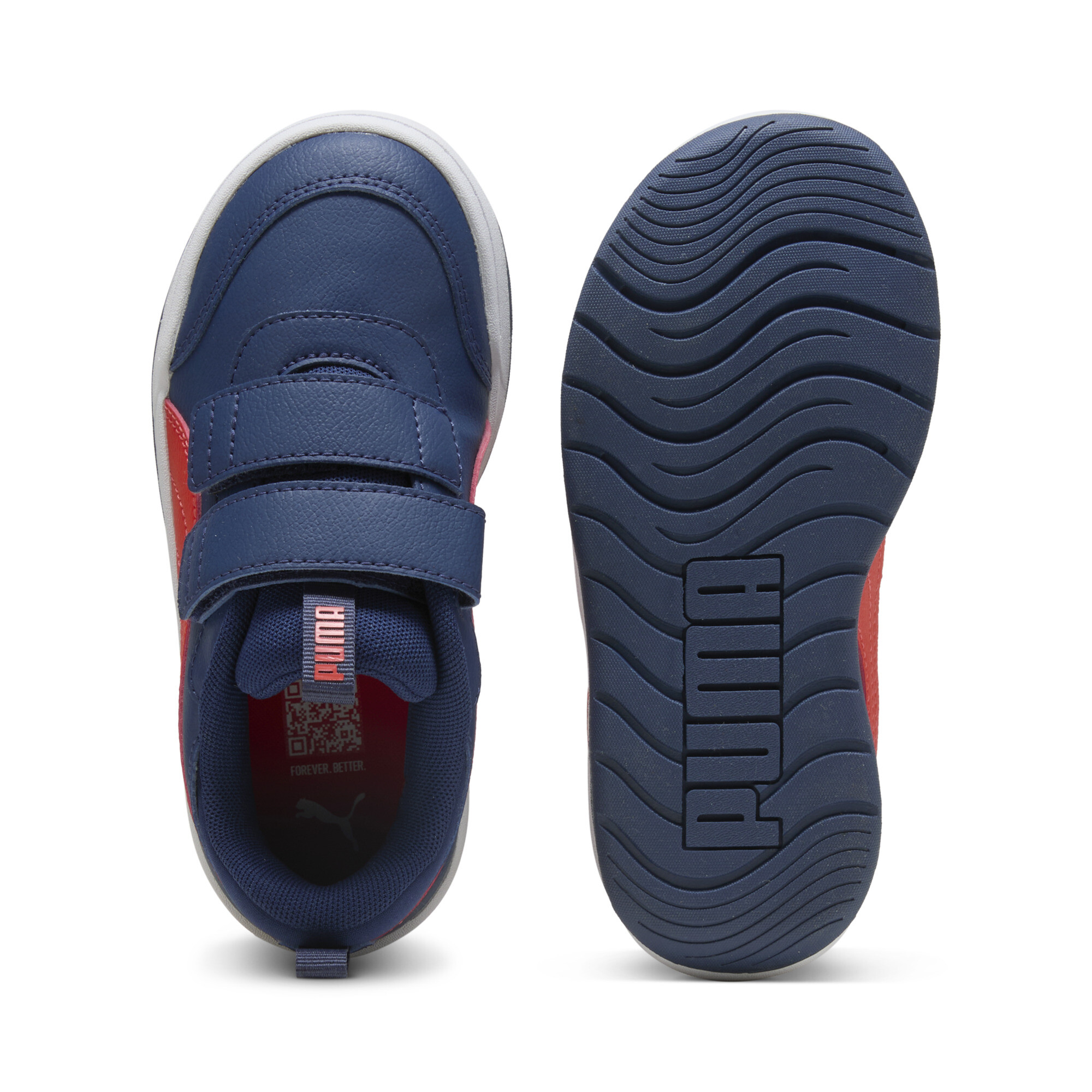 PUMA Multiflex 2 sneakers, Blauw/Rood, Maat 34,5 thumbnail 4