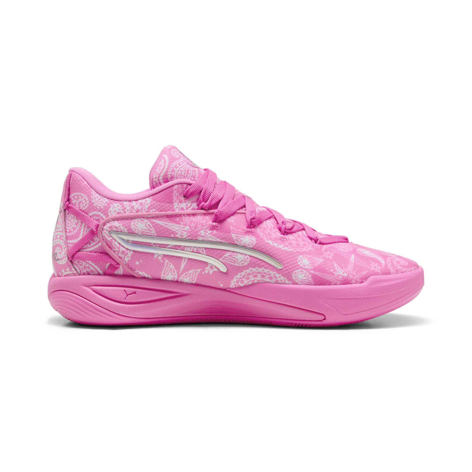 PUMA Stewie 4 ST4RZ basketbalschoenen voor Dames, Roze/Wit, Maat 43 thumbnail 3