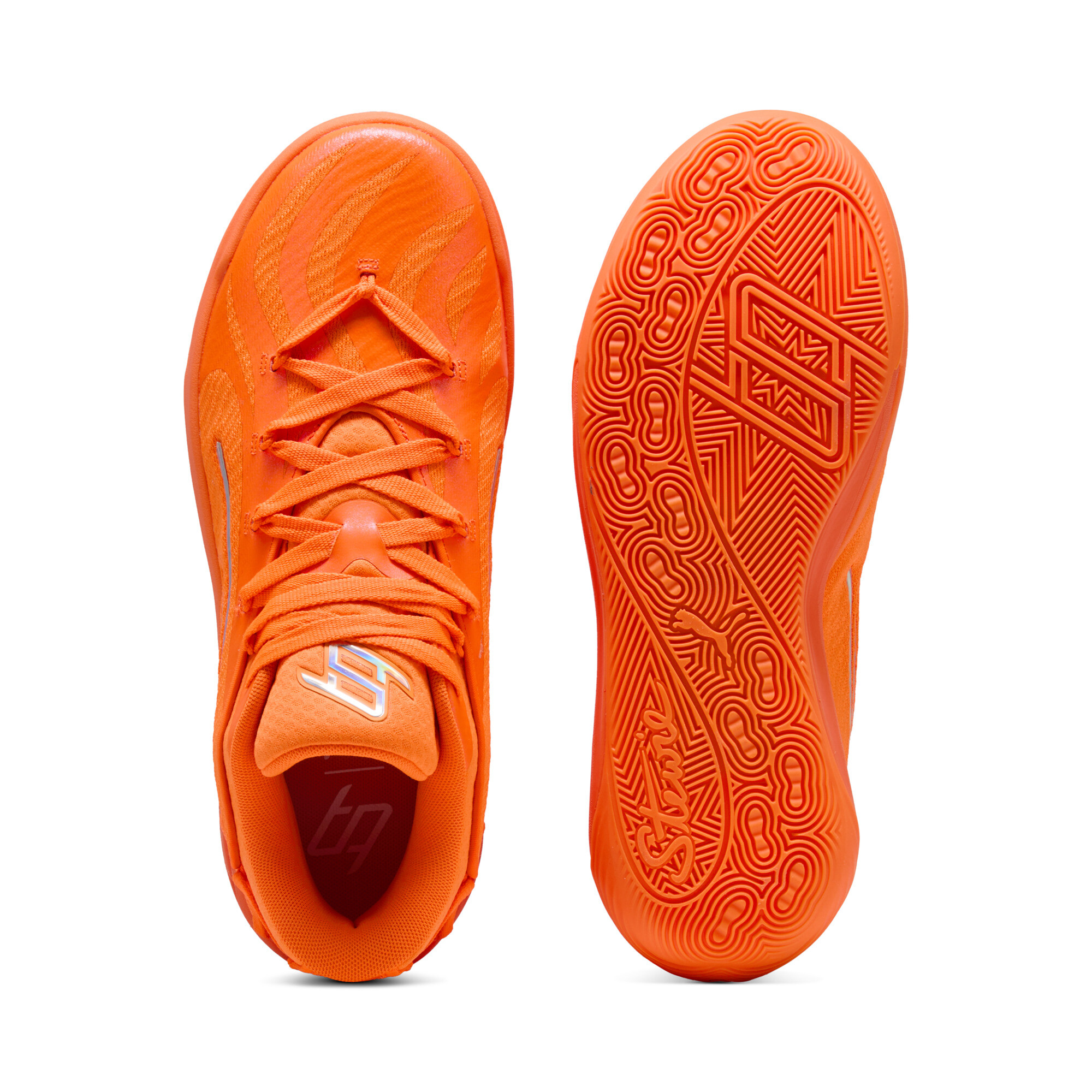 PUMA Stewie 4 Flawless basketbalschoenen voor Dames, Oranje, Maat 42,5 thumbnail 5