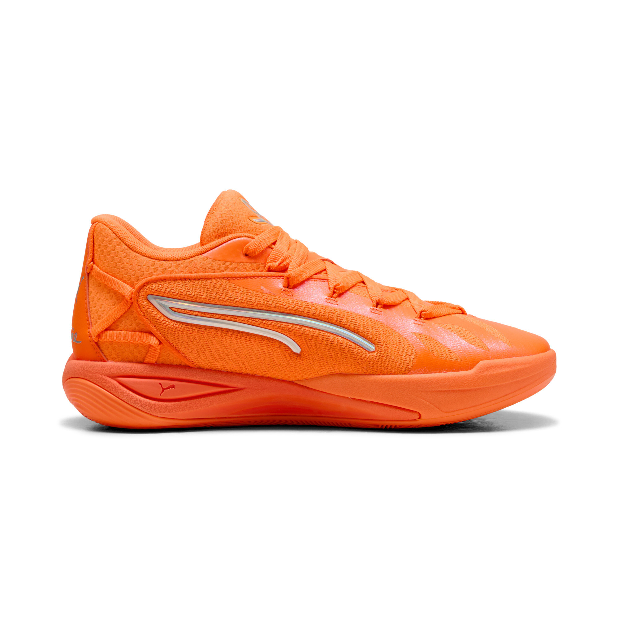 PUMA Stewie 4 Flawless basketbalschoenen voor Dames, Oranje, Maat 42,5 thumbnail 4