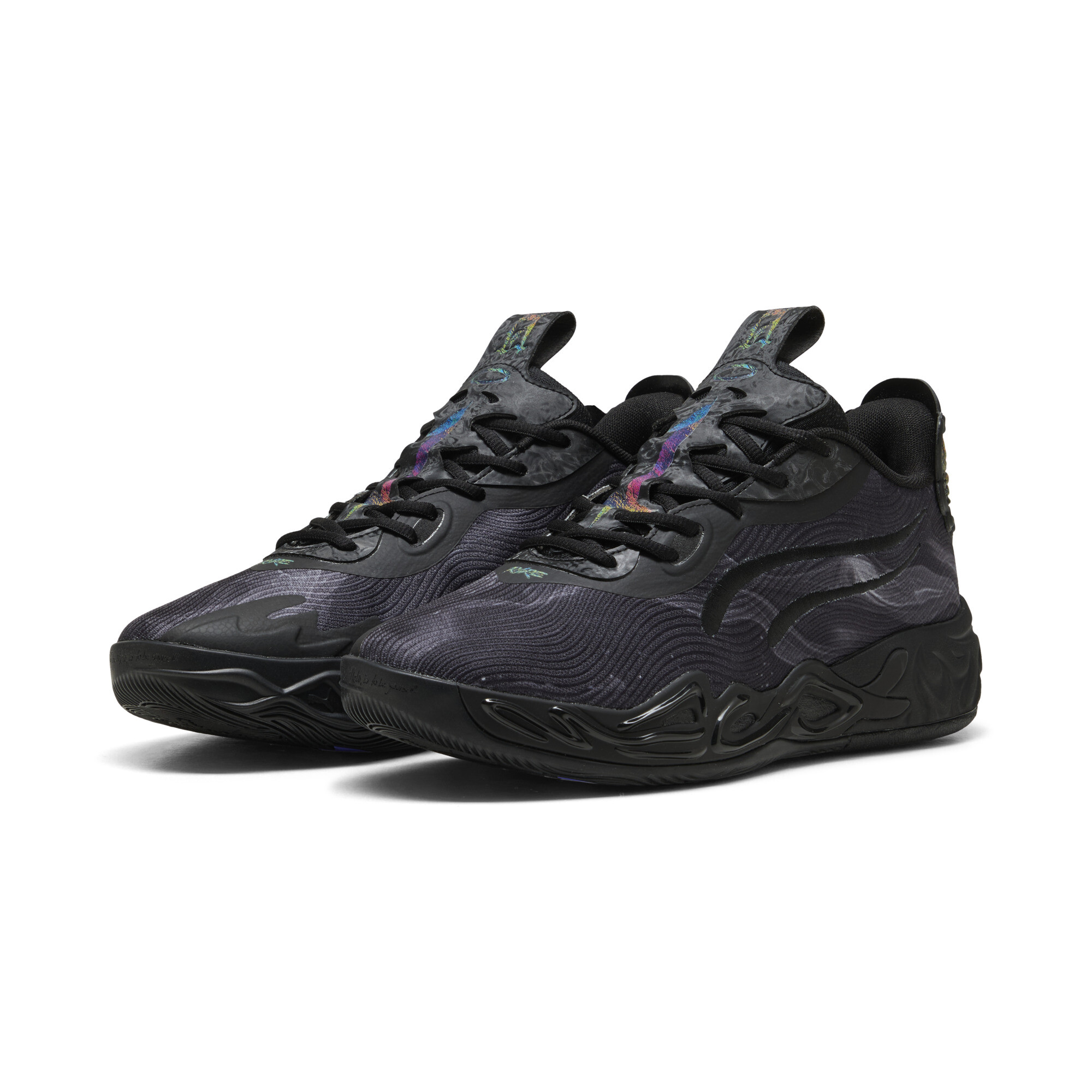 PUMA MB.04 Lo Team uniseks basketbalschoenen, Zwart, Maat 42,5 thumbnail 7