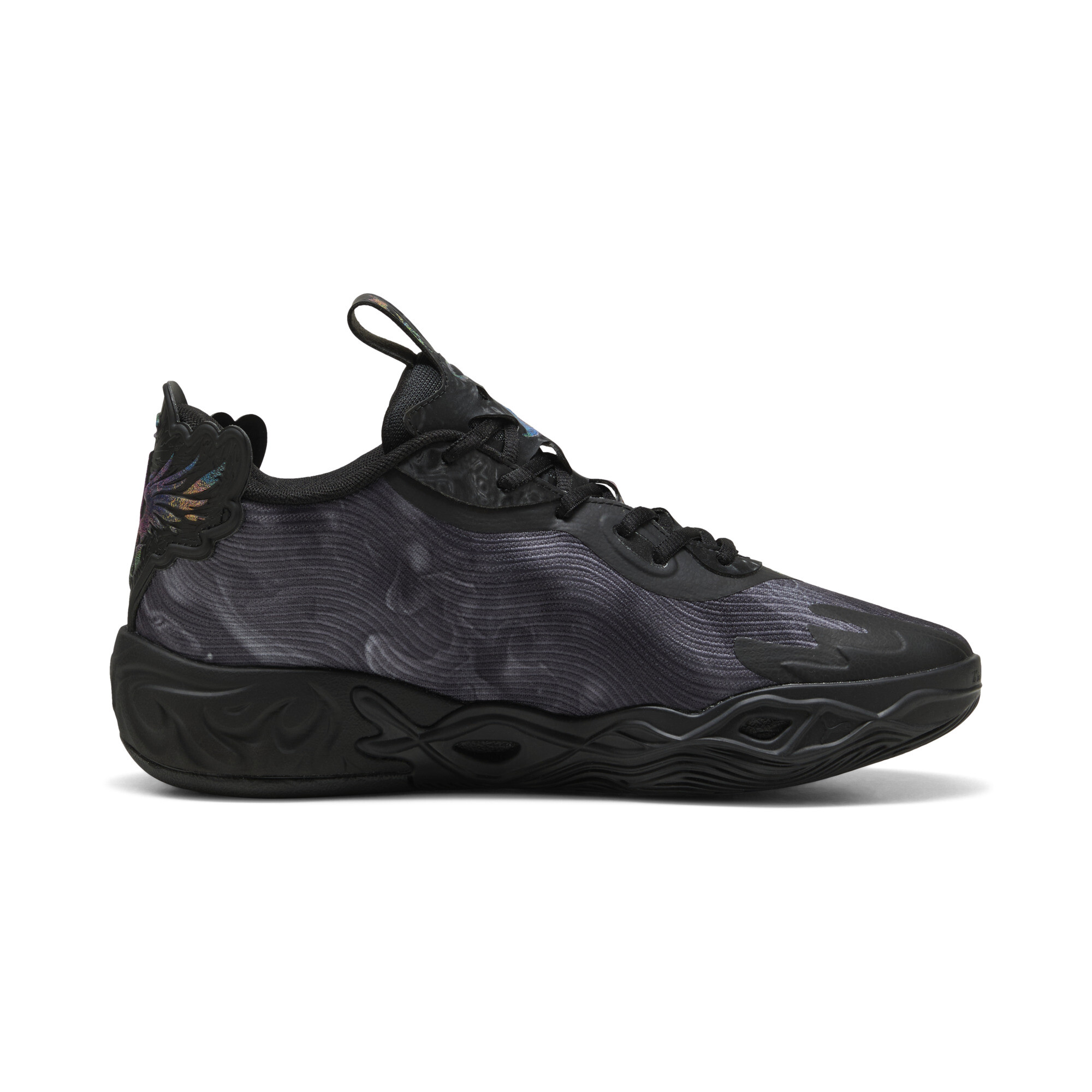 PUMA MB.04 Lo Team uniseks basketbalschoenen, Zwart, Maat 42,5 thumbnail 4