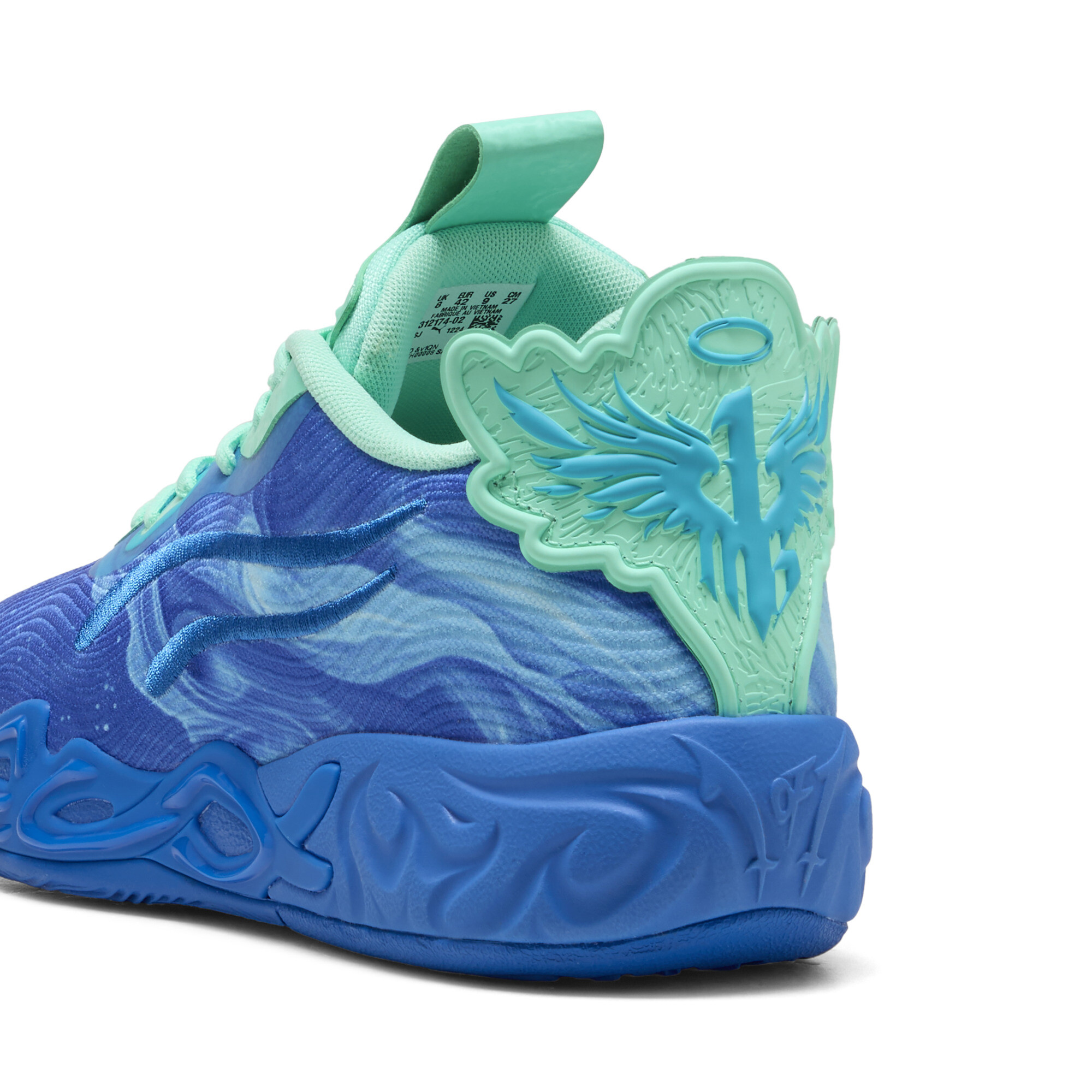 PUMA MB.04 Lo Team uniseks basketbalschoenen, Blauw, Maat 41 thumbnail 6