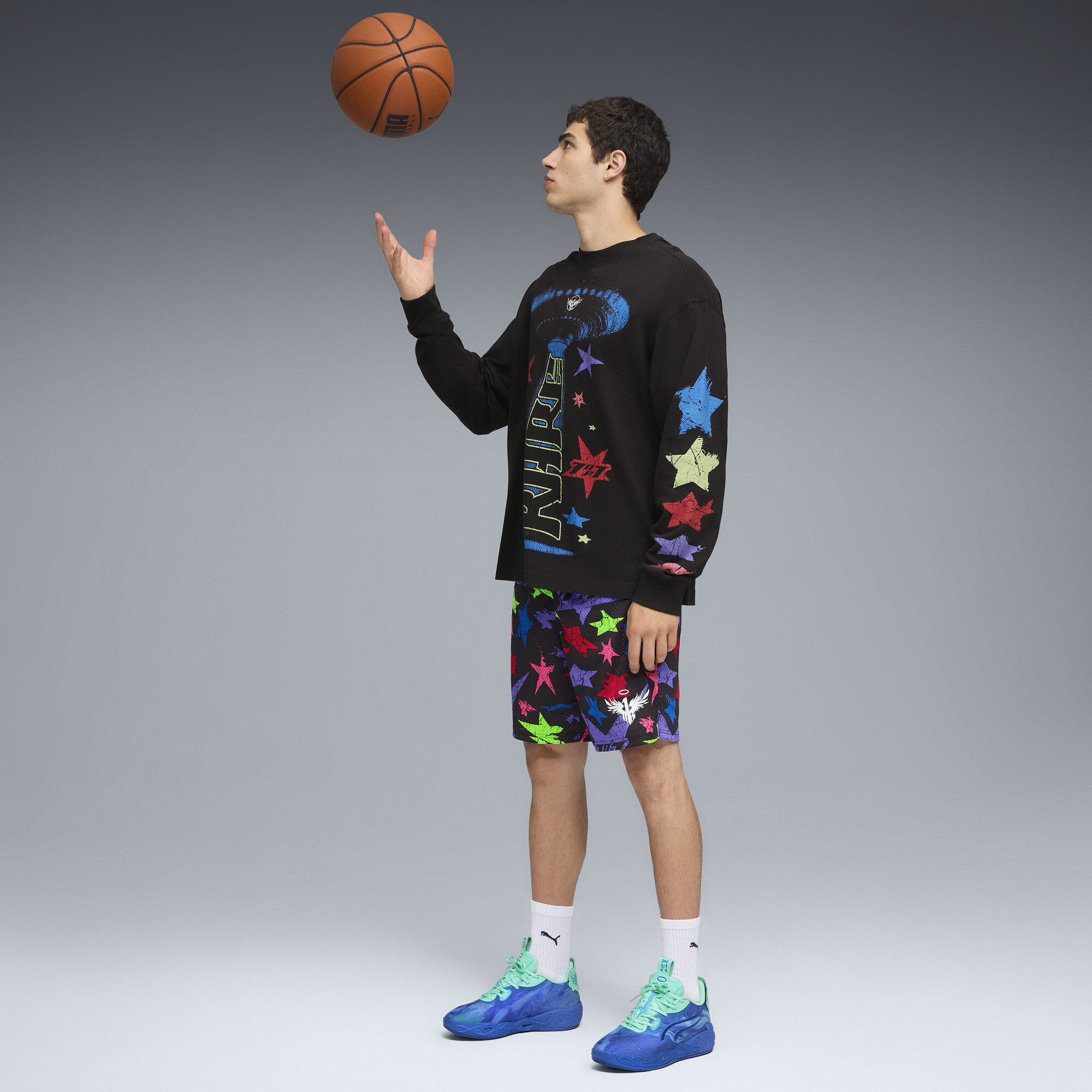 PUMA MB.04 Lo Team uniseks basketbalschoenen, Blauw, Maat 41 thumbnail 8