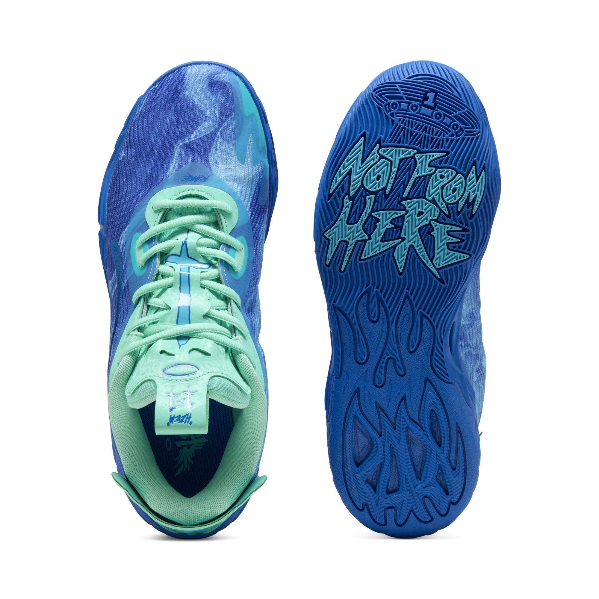 PUMA MB.04 Lo Team uniseks basketbalschoenen, Blauw, Maat 41 thumbnail 5