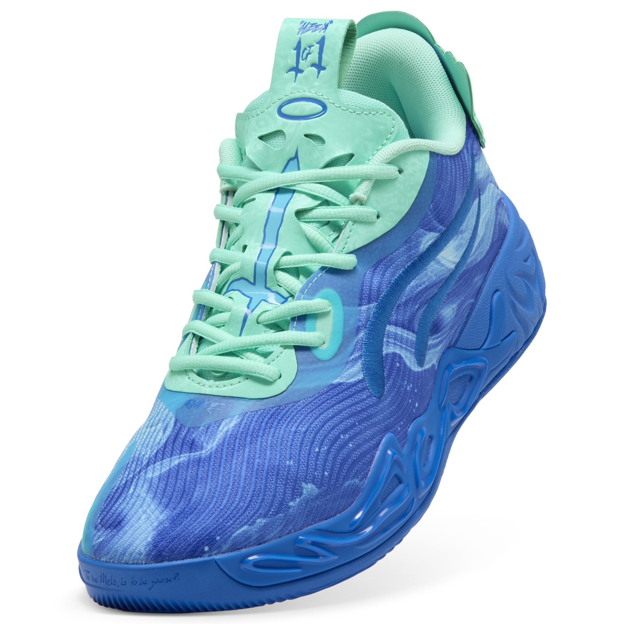PUMA MB.04 Lo Team uniseks basketbalschoenen, Blauw, Maat 41 thumbnail 3