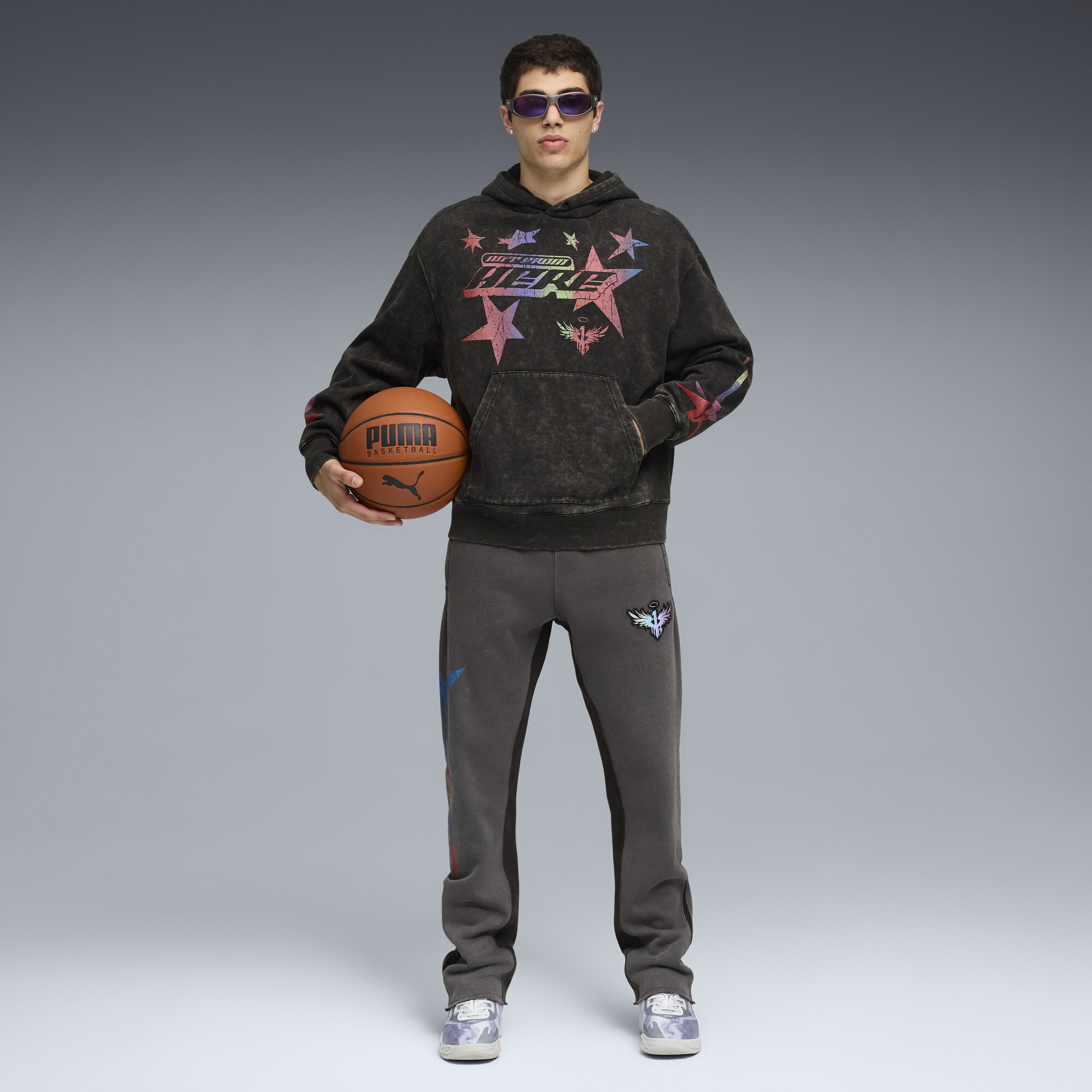 PUMA MB.04 Lo Team uniseks basketbalschoenen, Grijs, Maat 42 thumbnail 8