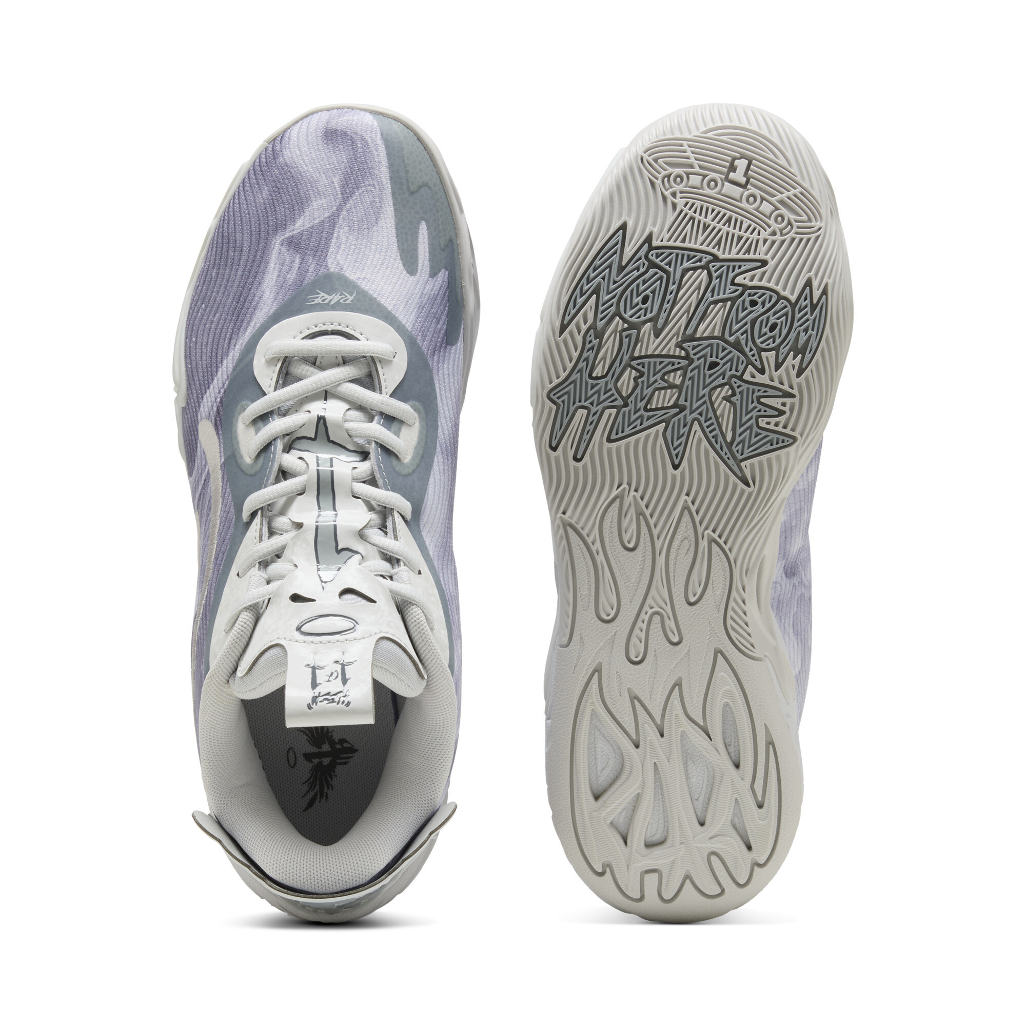 PUMA MB.04 Lo Team uniseks basketbalschoenen, Grijs, Maat 42 thumbnail 5