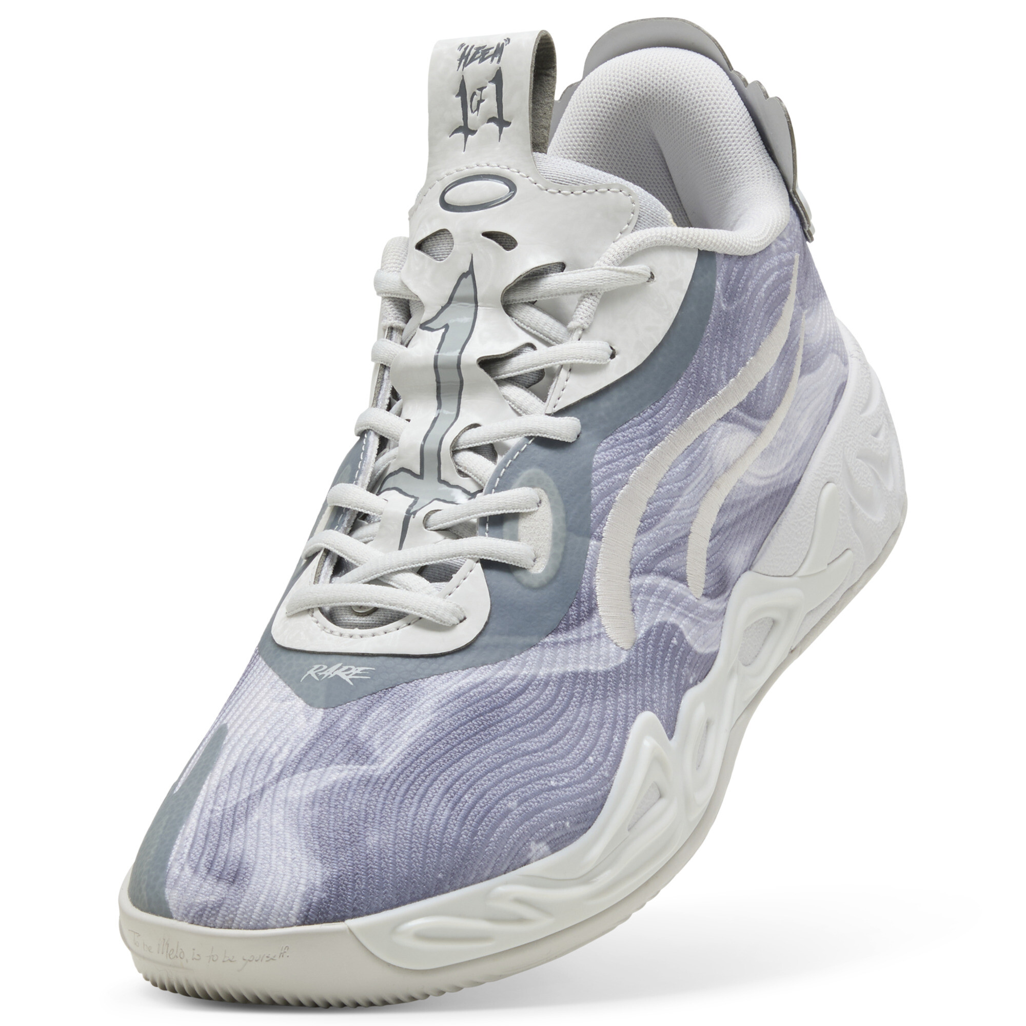 PUMA MB.04 Lo Team uniseks basketbalschoenen, Grijs, Maat 42 thumbnail 3