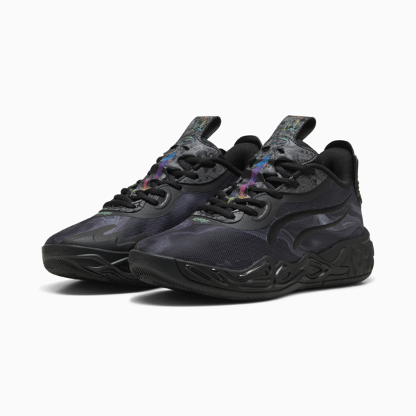 Tenis de básquet MB.04 Lo Team para adolescentes, PUMA Black-Dark Amethyst, large-MEX