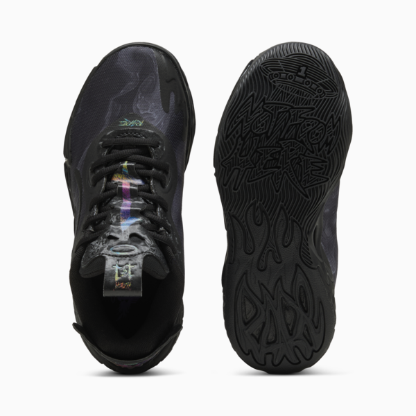 Tenis de básquet MB.04 Lo Team para adolescentes, PUMA Black-Dark Amethyst, large-MEX