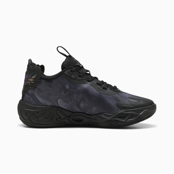 Tenis de básquet MB.04 Lo Team para adolescentes, PUMA Black-Dark Amethyst, large-MEX
