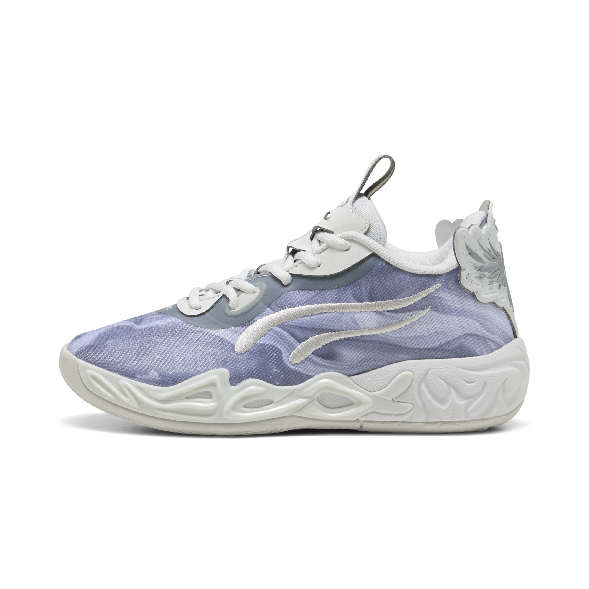 PUMA MB.04 Lo Team Big Kids' Basketball Shoes in Grey, Size 6.5