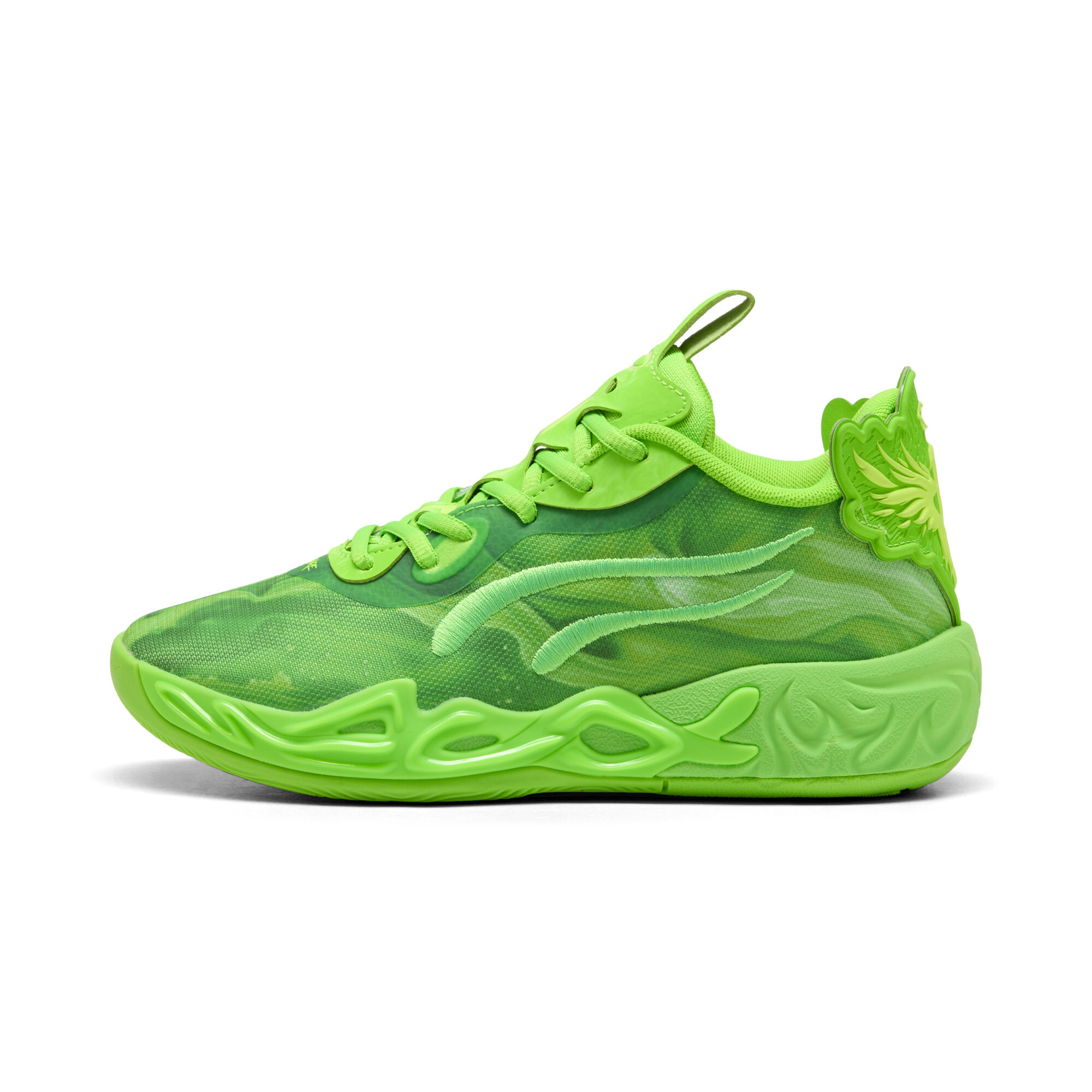 PUMA MB.04 Lo Team Big Kids' Basketball Shoes in Green, Size 6.5