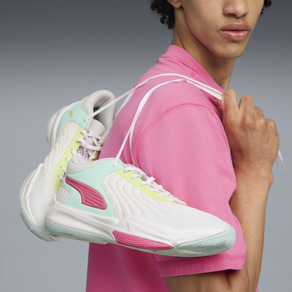 Court Pro 2 Basketball Shoes Unisex, PUMA White-Mint Melt-Nitro Blue, large-ZAF