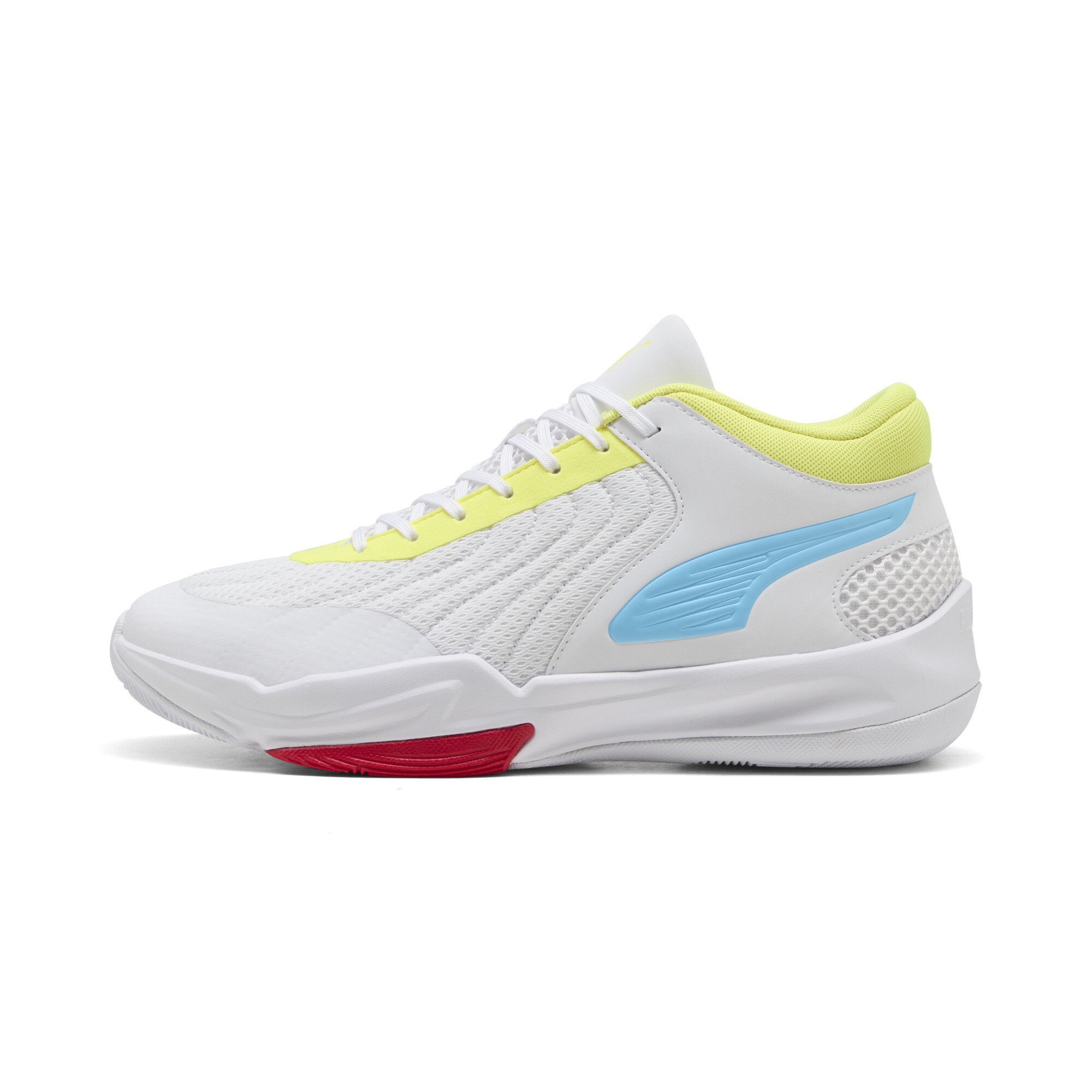 PUMA Court Pro 2 uniseks basketbalschoenen, Blauw/Wit, Maat 38