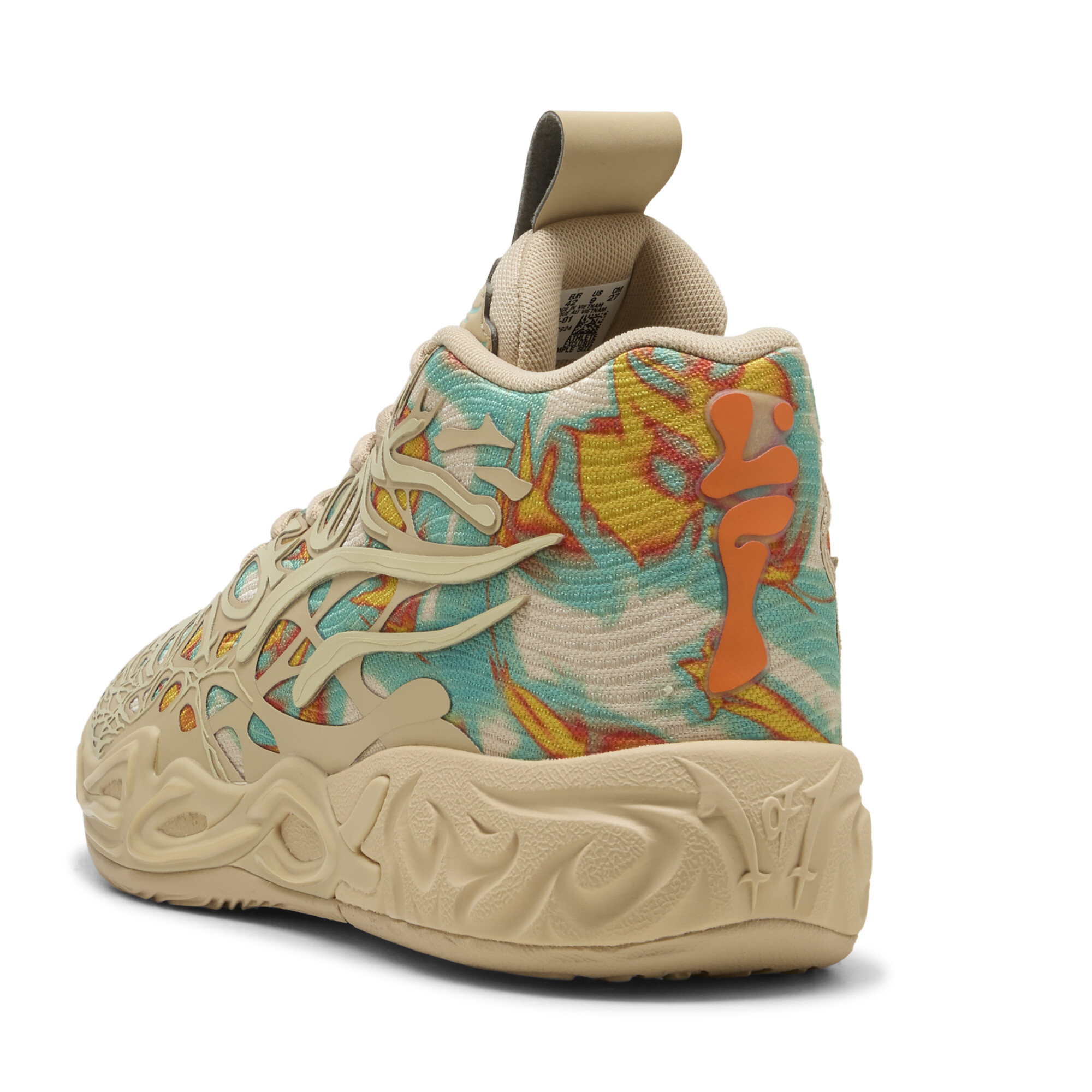 PUMA MB.04 Flare uniseks basketbalschoenen, Oranje, Maat 44,5 thumbnail 6