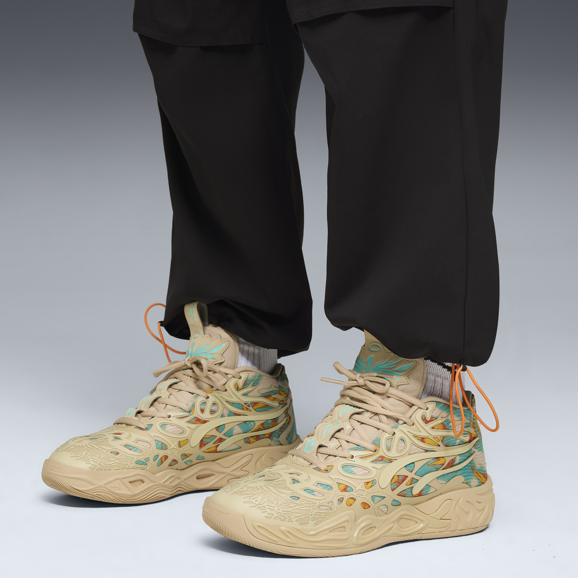 PUMA MB.04 Flare uniseks basketbalschoenen, Oranje, Maat 44,5 thumbnail 9