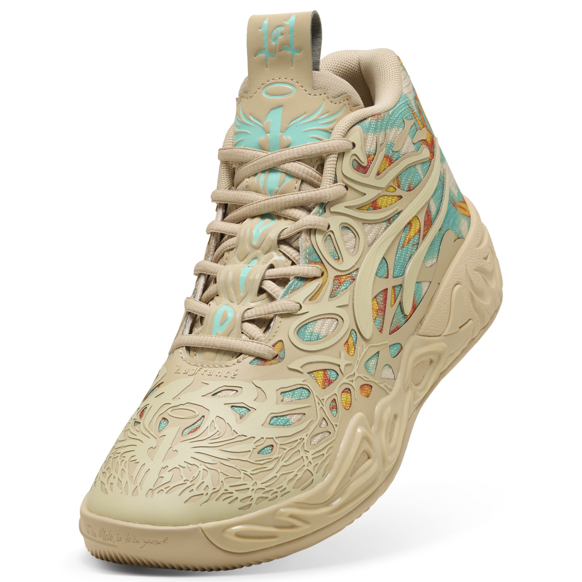 PUMA MB.04 Flare uniseks basketbalschoenen, Oranje, Maat 44,5 thumbnail 3