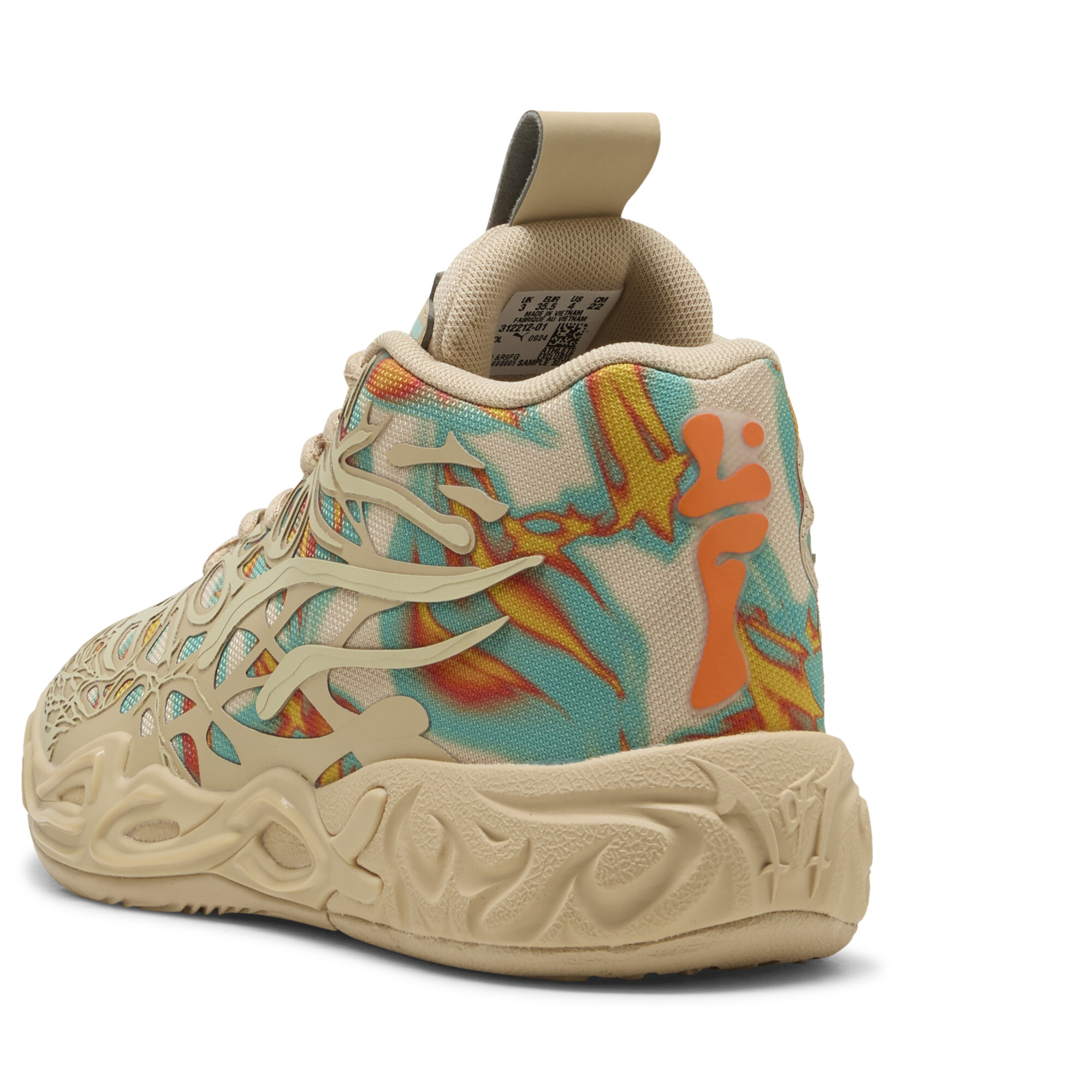 PUMA MB.04 Flare basketbalschoenen, Oranje, Maat 39 thumbnail 6