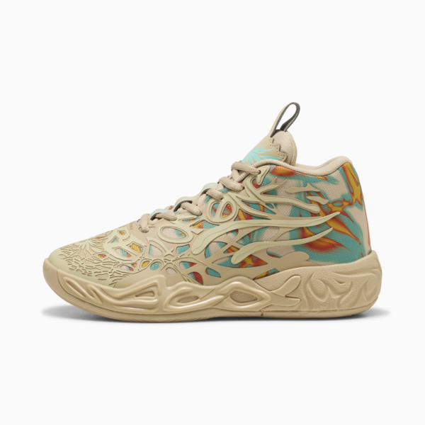Tenis de básquet MB.04 Flare para adolescentes, Light Sand-Aquatic-Orange Glo, large-MEX