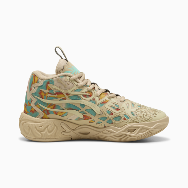 Tenis de básquet MB.04 Flare para adolescentes, Light Sand-Aquatic-Orange Glo, large-MEX
